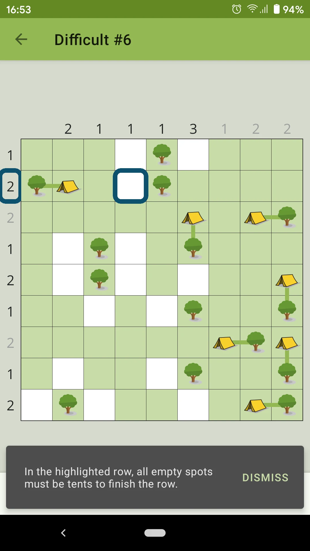 Trees and Tents: Logic Puzzles screenshot